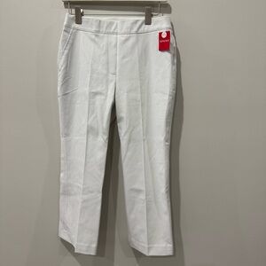 New! Spanx Size Medium Petite White Silver Linings Kick Flare